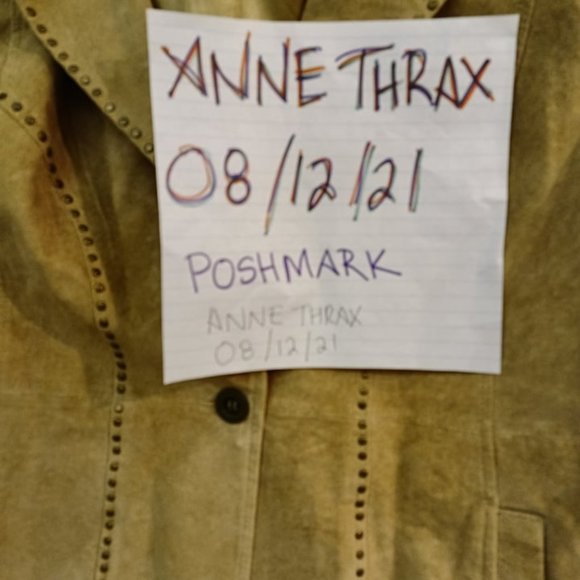 C CONCEPT womens leather button up jacket size 12 - Picture 6 of 6